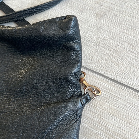 See by Chloe black pebbled leather fold over cross body purse - Picture 5 of 10